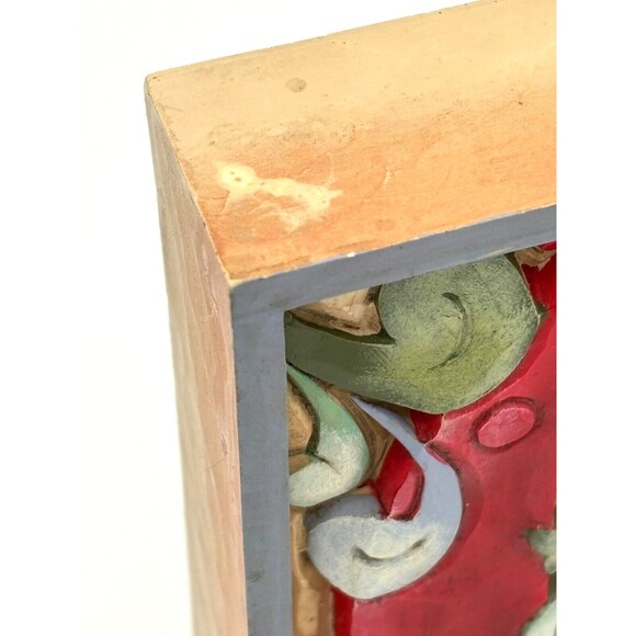 Jim Shore Monogram Letter Alphabet Initial Wood Block Q 2008 Heartwood Creek - Picture 9 of 10